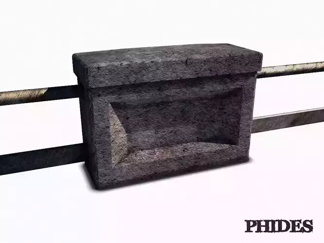 Balustrade 01 Low-poly 3D model