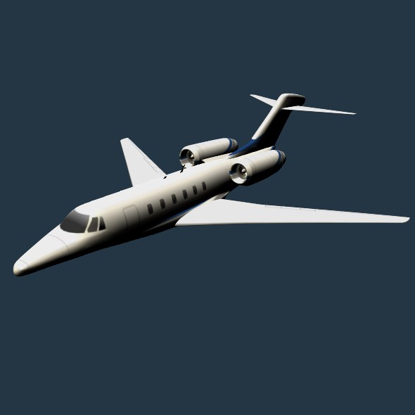 Cessna Citation X business jet 3D model_7