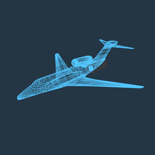 Cessna Citation X business jet 3D model_8
