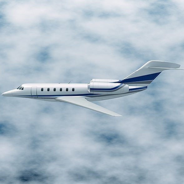 Cessna Citation X business jet 3D model_3