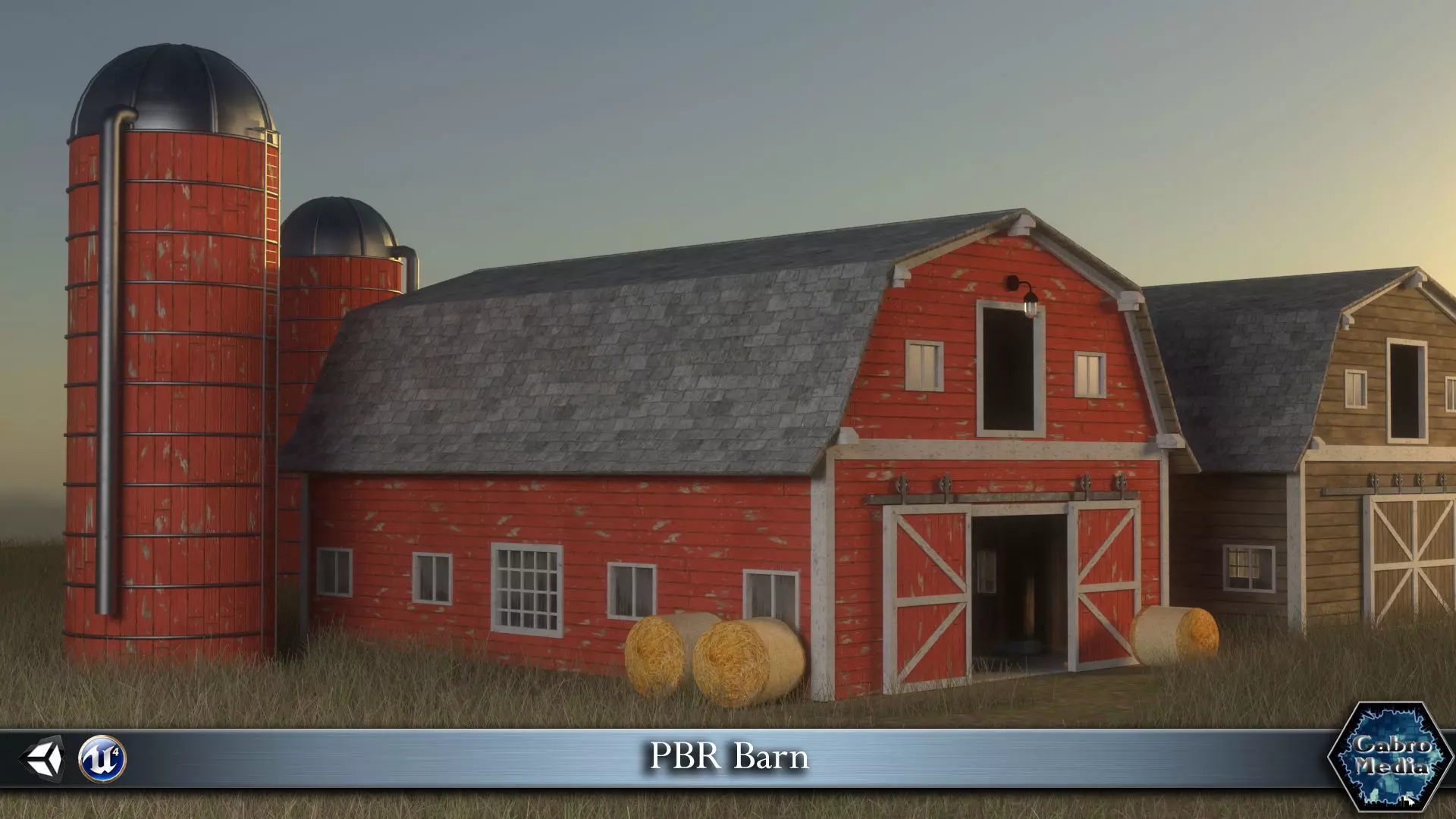PBR Barn with insulation Low-poly 3D model_0