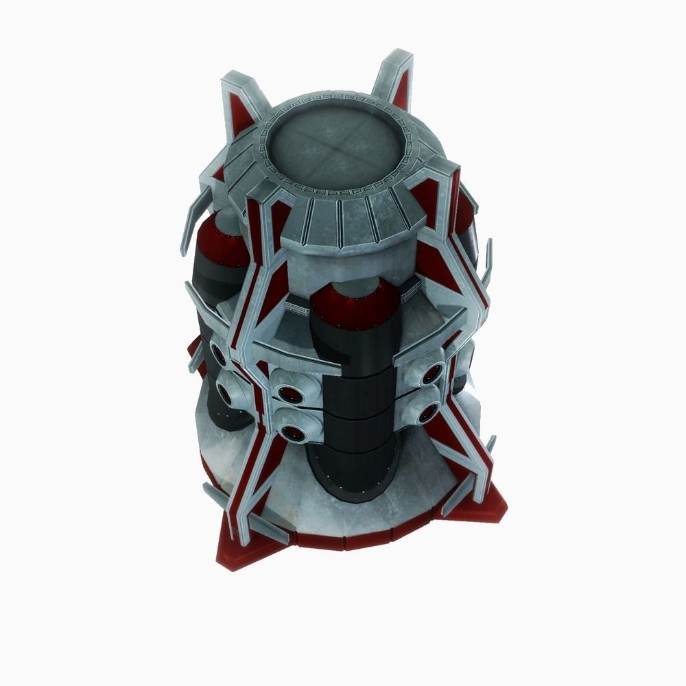 Force field generator 05 sci-fi Low-poly 3D model_3