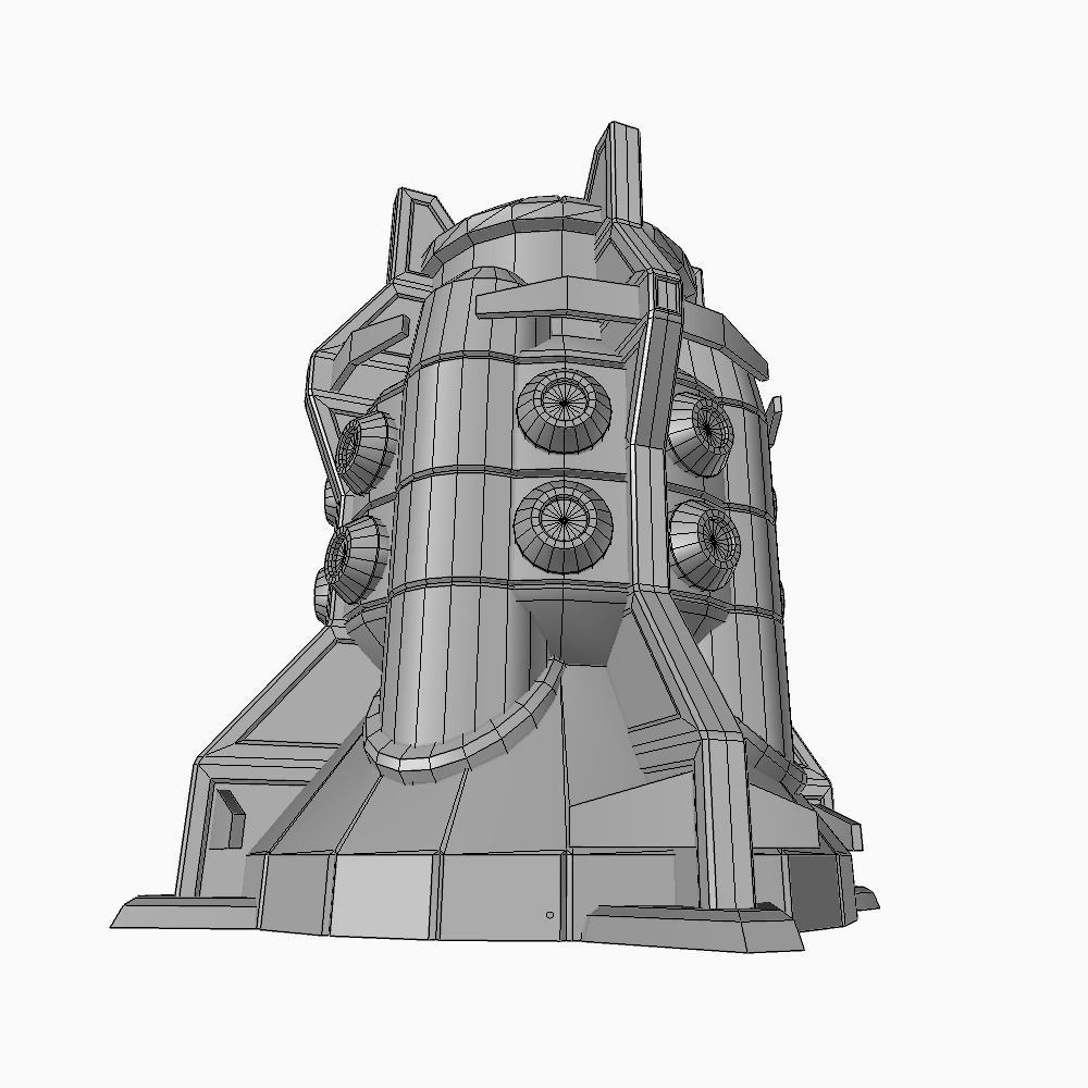 Force field generator 05 sci-fi Low-poly 3D model_5