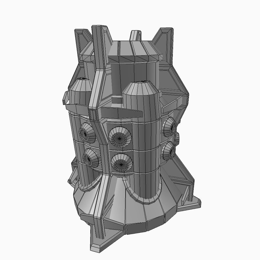 Force field generator 05 sci-fi Low-poly 3D model_4