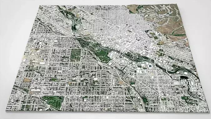 Cityscape Boise United States 3D model 2