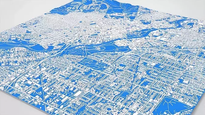 Cityscape Boise United States 3D model 6