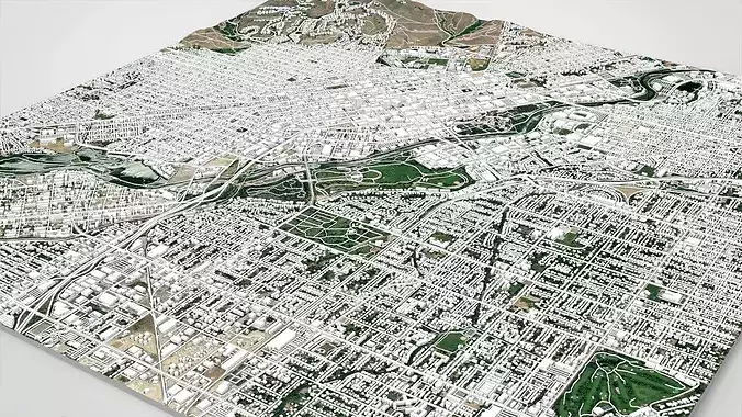 Cityscape Boise United States 3D model 4