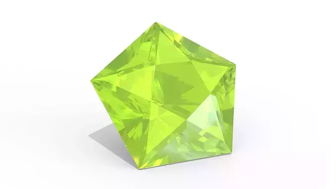 Peridot Gem - Star Cut