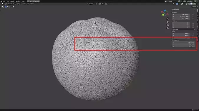 Orange Fruit 3D print model 2