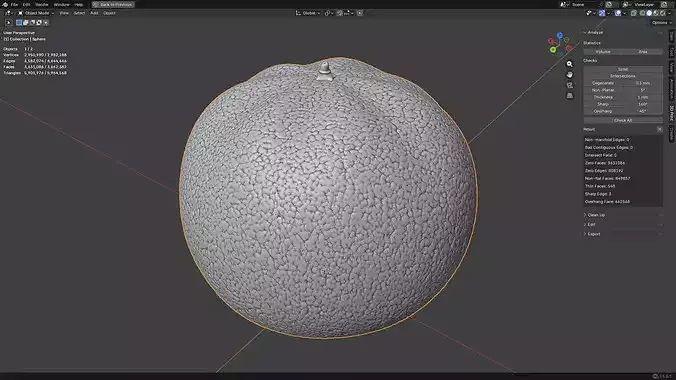 Orange Fruit 3D print model 4