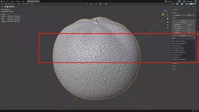 Orange Fruit 3D print model 3