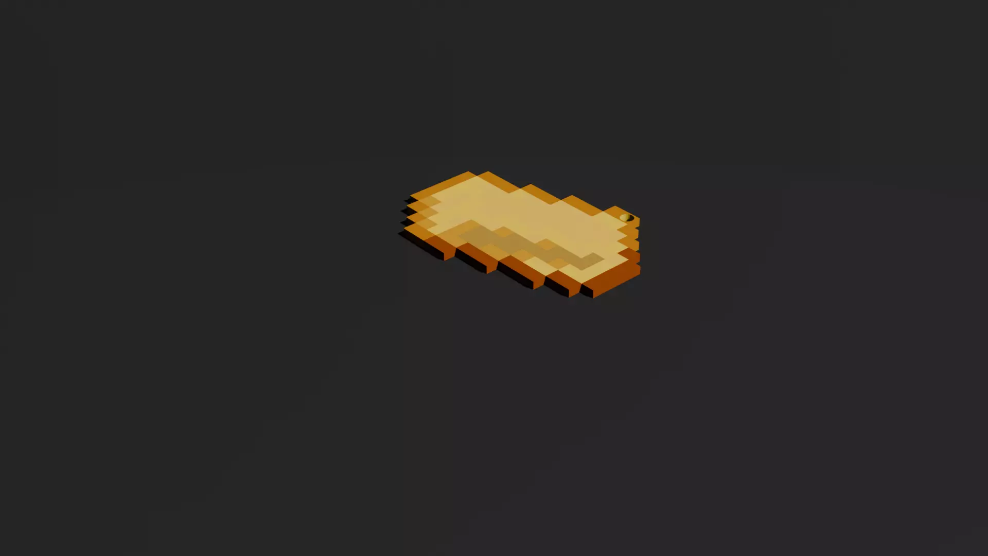Voxel Gold Ingot - Minecraft Inspired 3D Model 3D print model