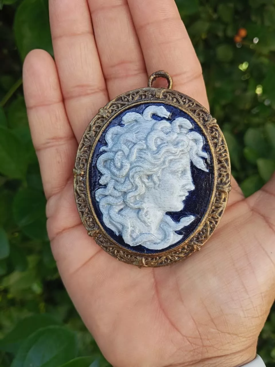 vintage jellyfish cameo 3D print model