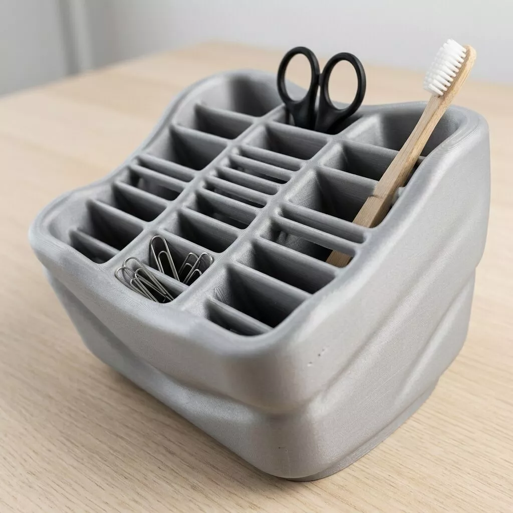 Wavy Desktop Organizer 3D Printable 3D print model
