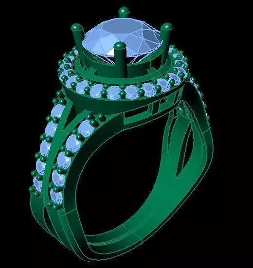 TJO 14 Diamond Ring 3D print model