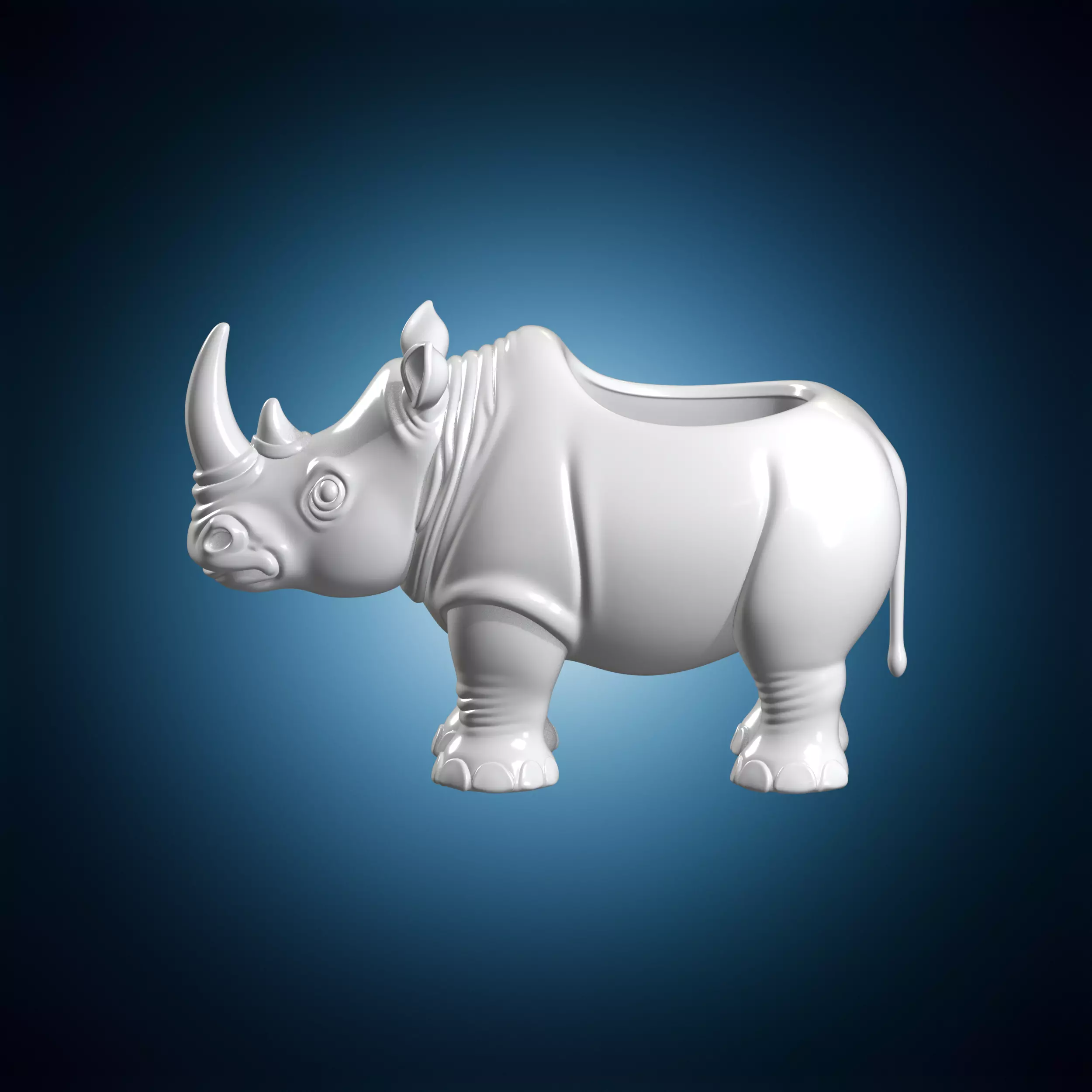 Rhino Planter 3D Print Model 3D print model