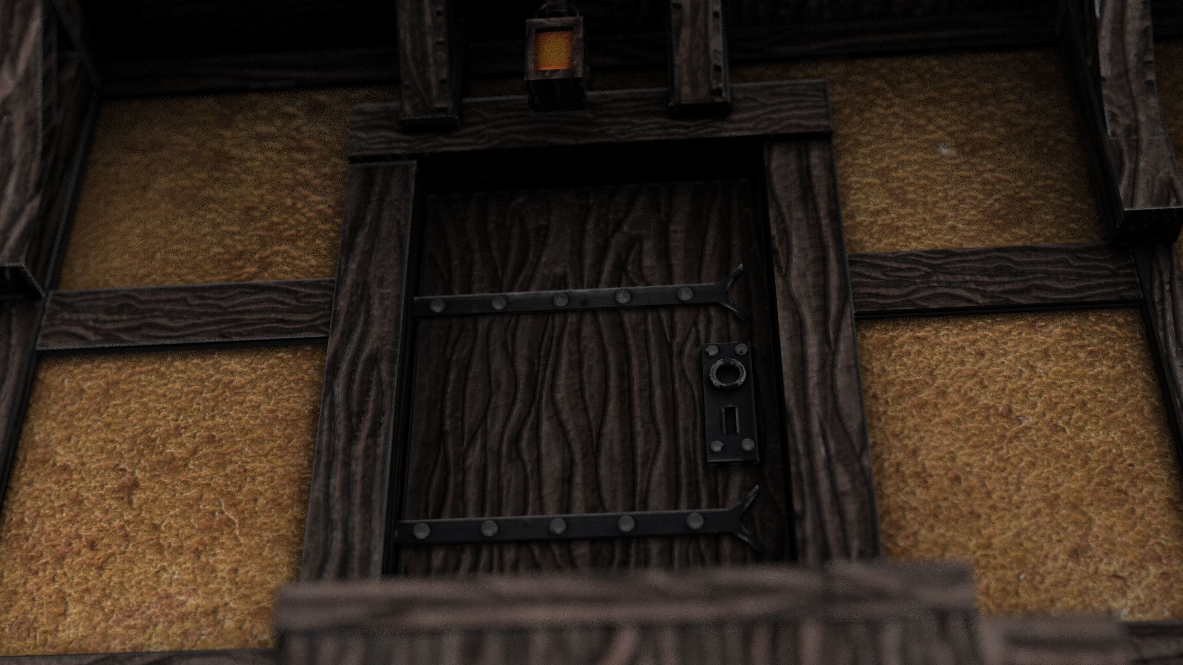 Medieval Town House Low-poly 3D model_20