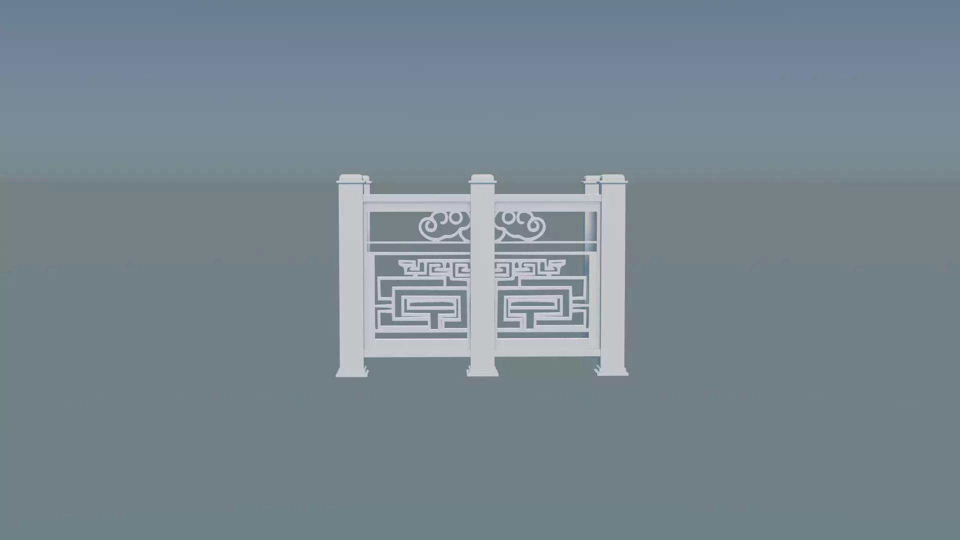 3d Chinese Style Guardrail 3D print model