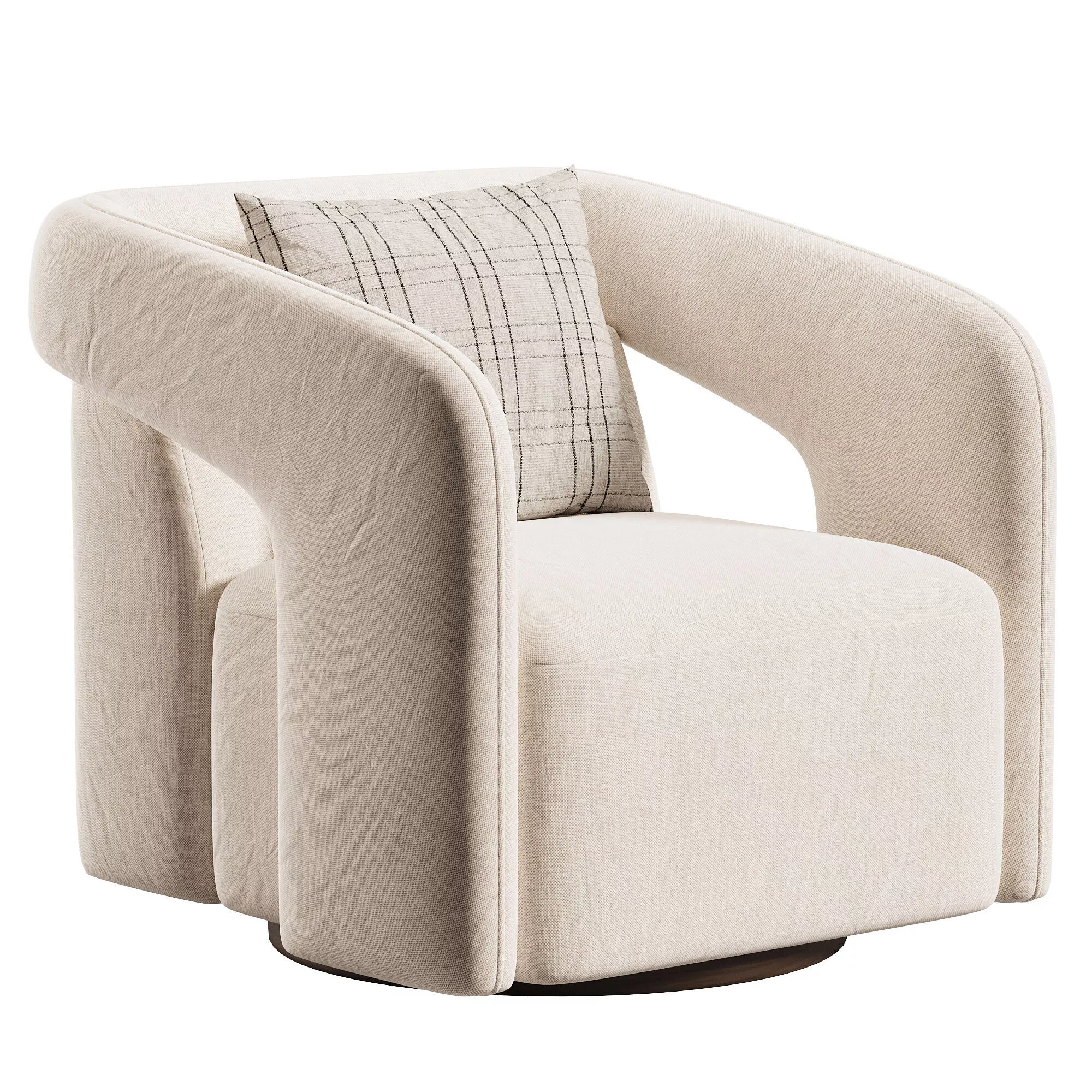 Swivel Lounge Chair Low-poly 3D model