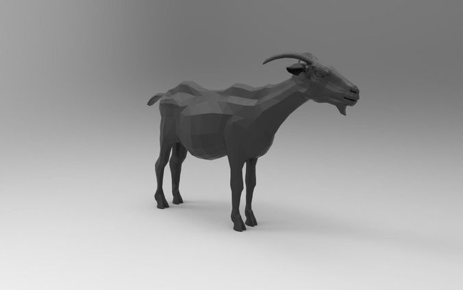 Goat 3d Printable Lo-Poly 3D print model