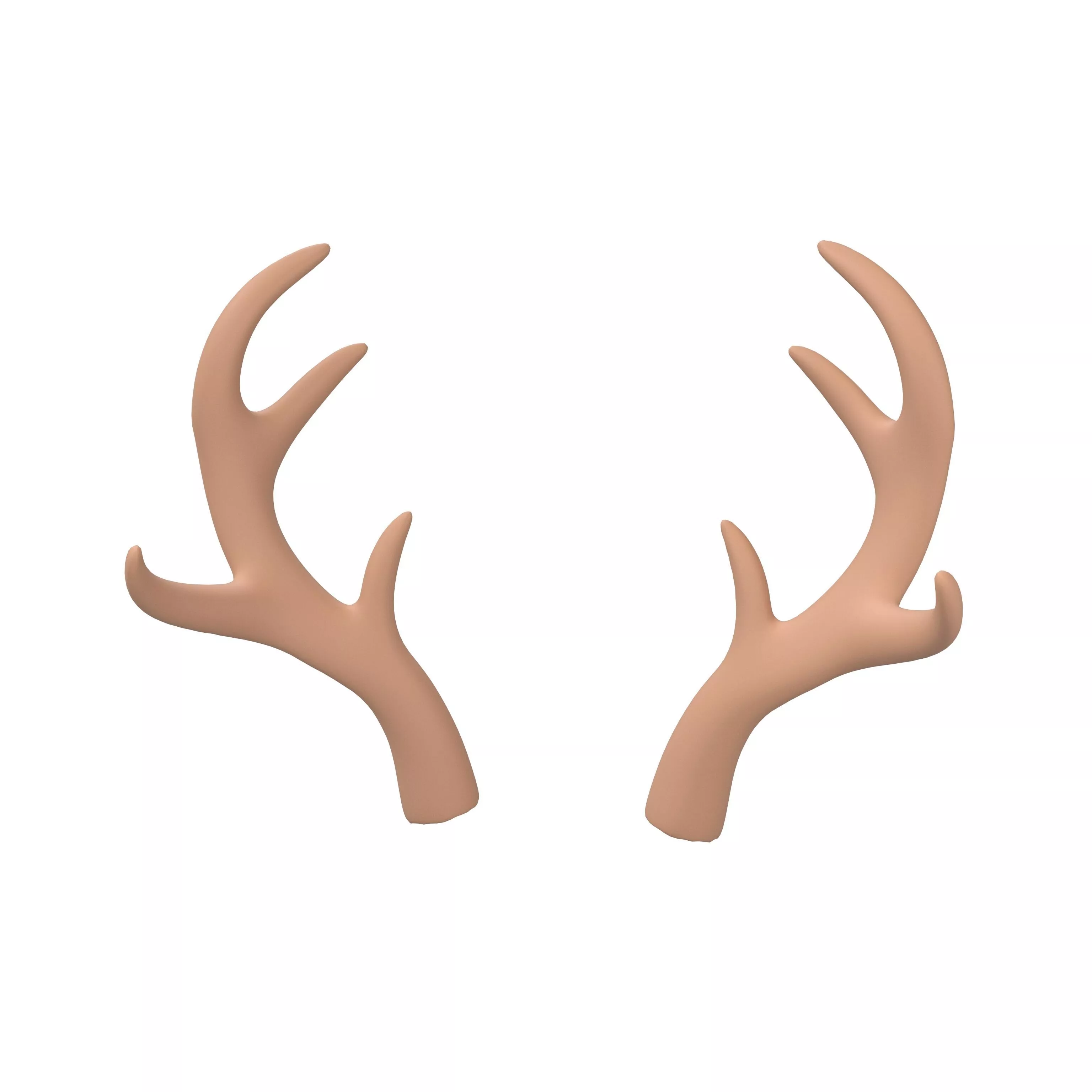 Deer Horn v1 001 Low-poly 3D model