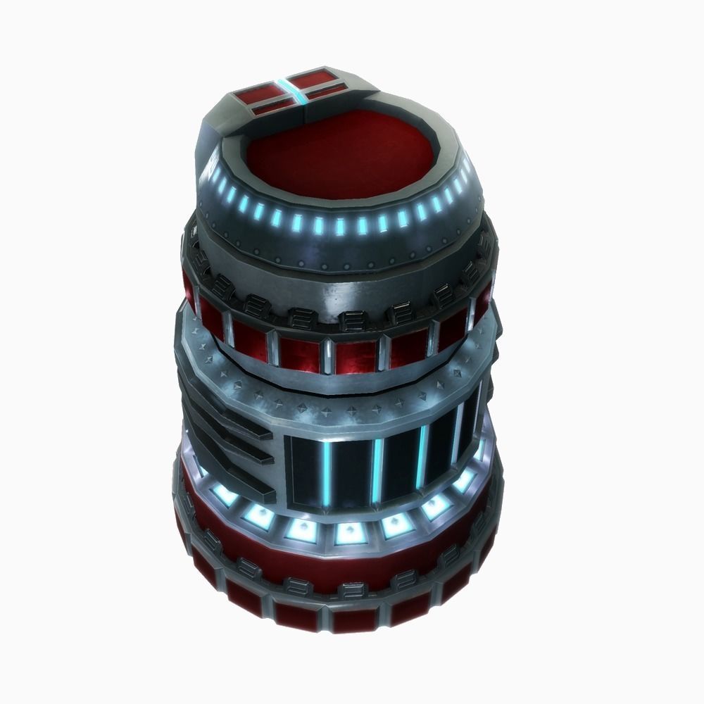 Force field generator 06 sci-fi Low-poly 3D model_3