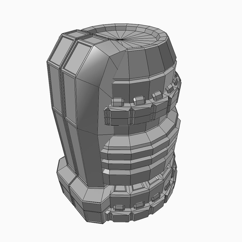 Force field generator 06 sci-fi Low-poly 3D model_5