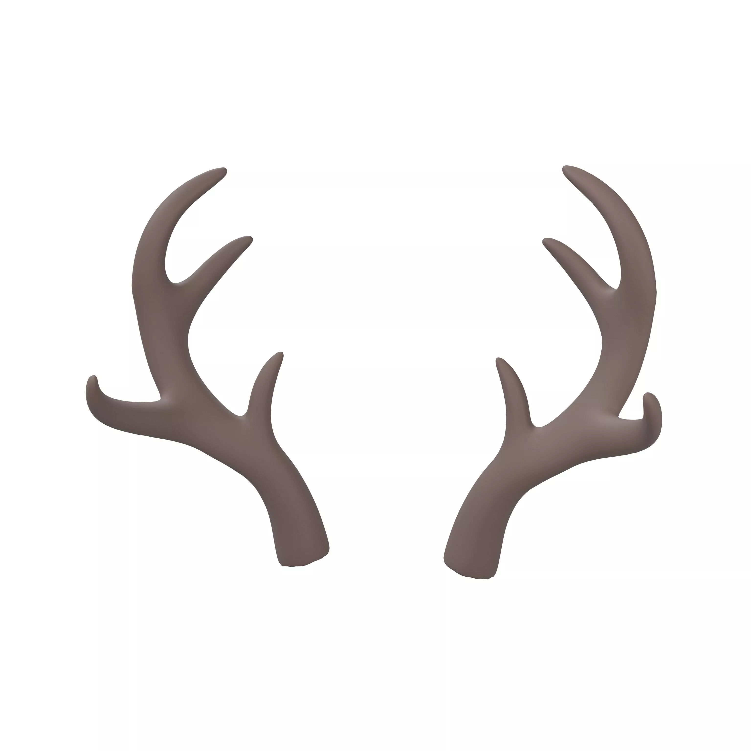 Deer Horn v1 002 Low-poly 3D model