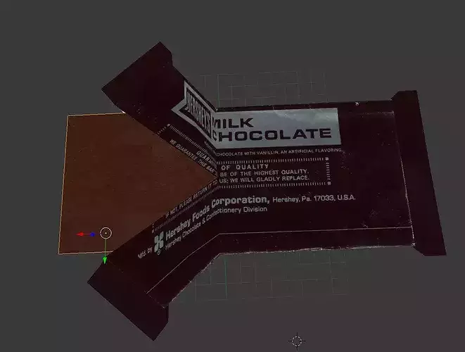 The Hershy Bar Low-poly 3D model 2