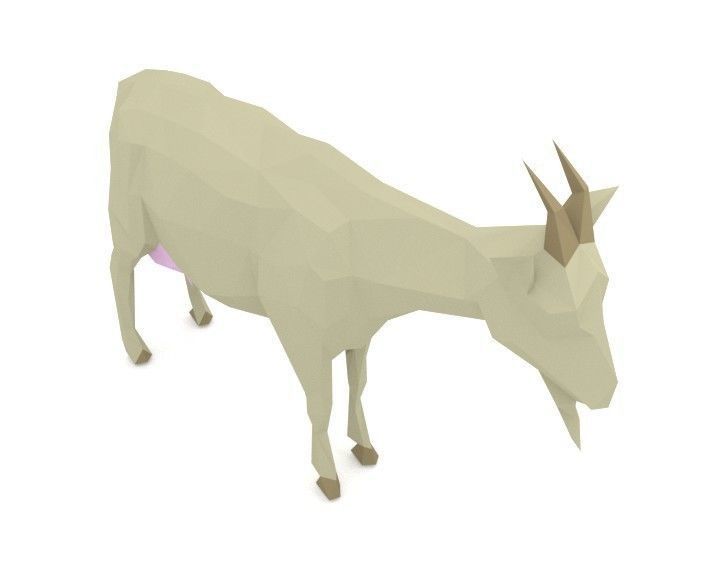 Goat LOW POLY polygonal Low-poly 3D model_1
