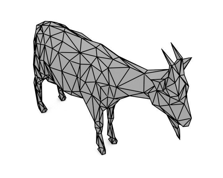 Goat LOW POLY polygonal Low-poly 3D model_3