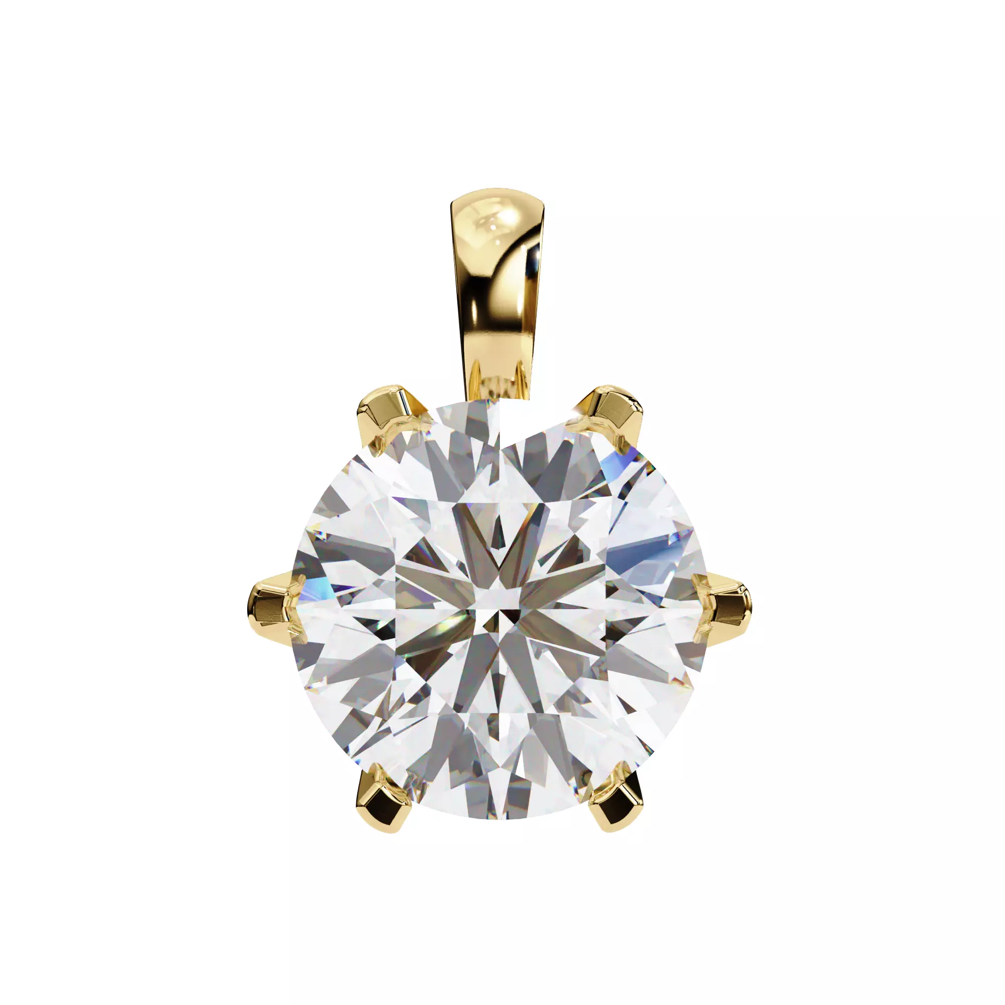 Round Halo Solitaire Pendant Necklace CAD Design 3D print model