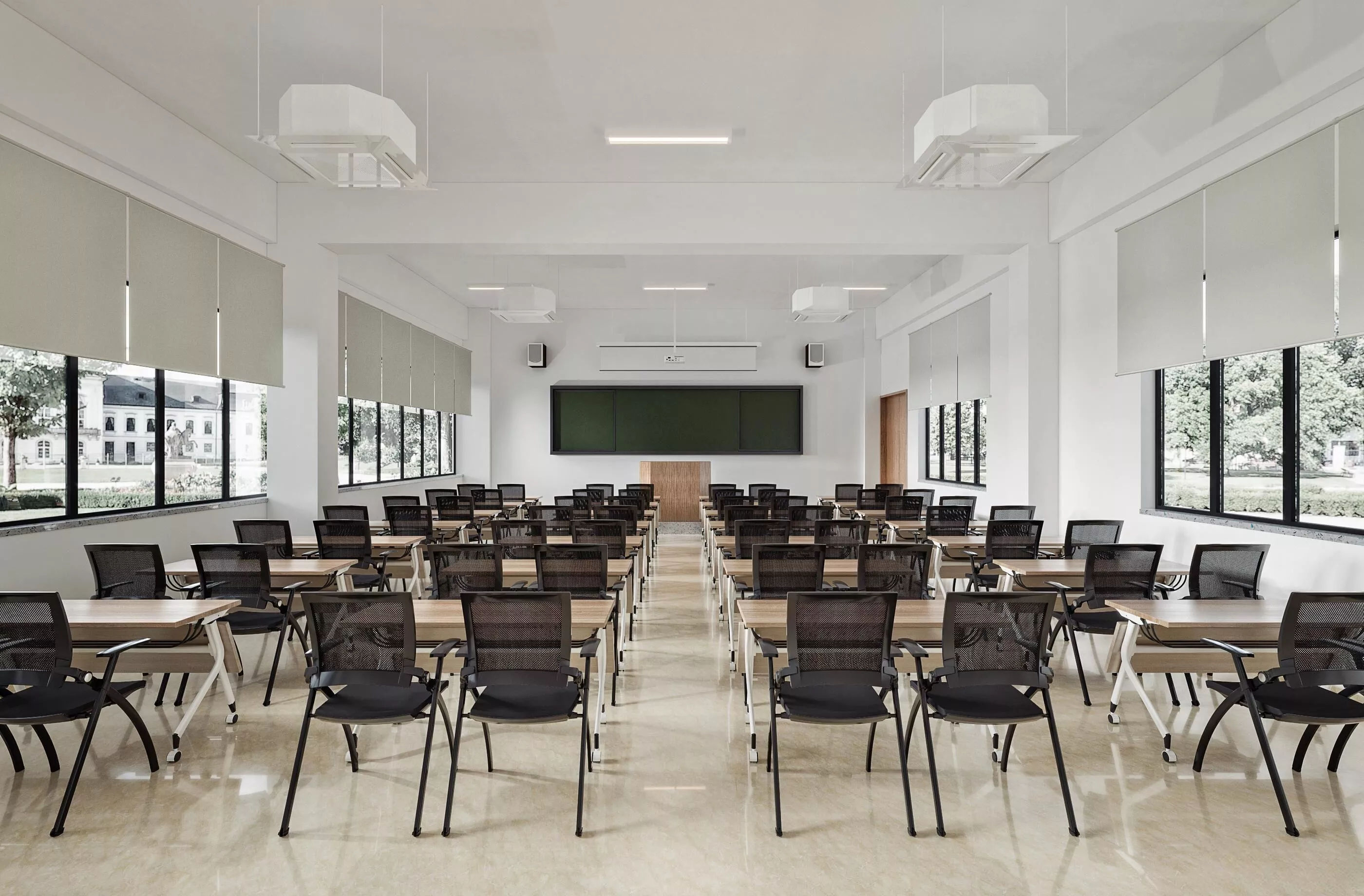 Modern Clean University Classroom 3D model