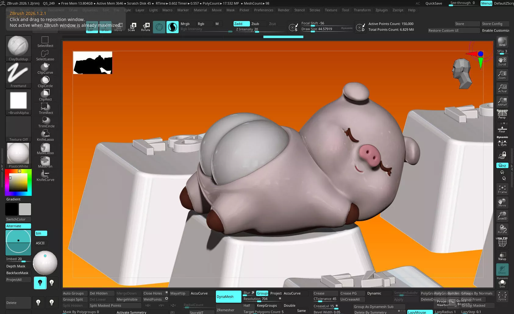 Sleeping Pig Keycap STL 3D print model