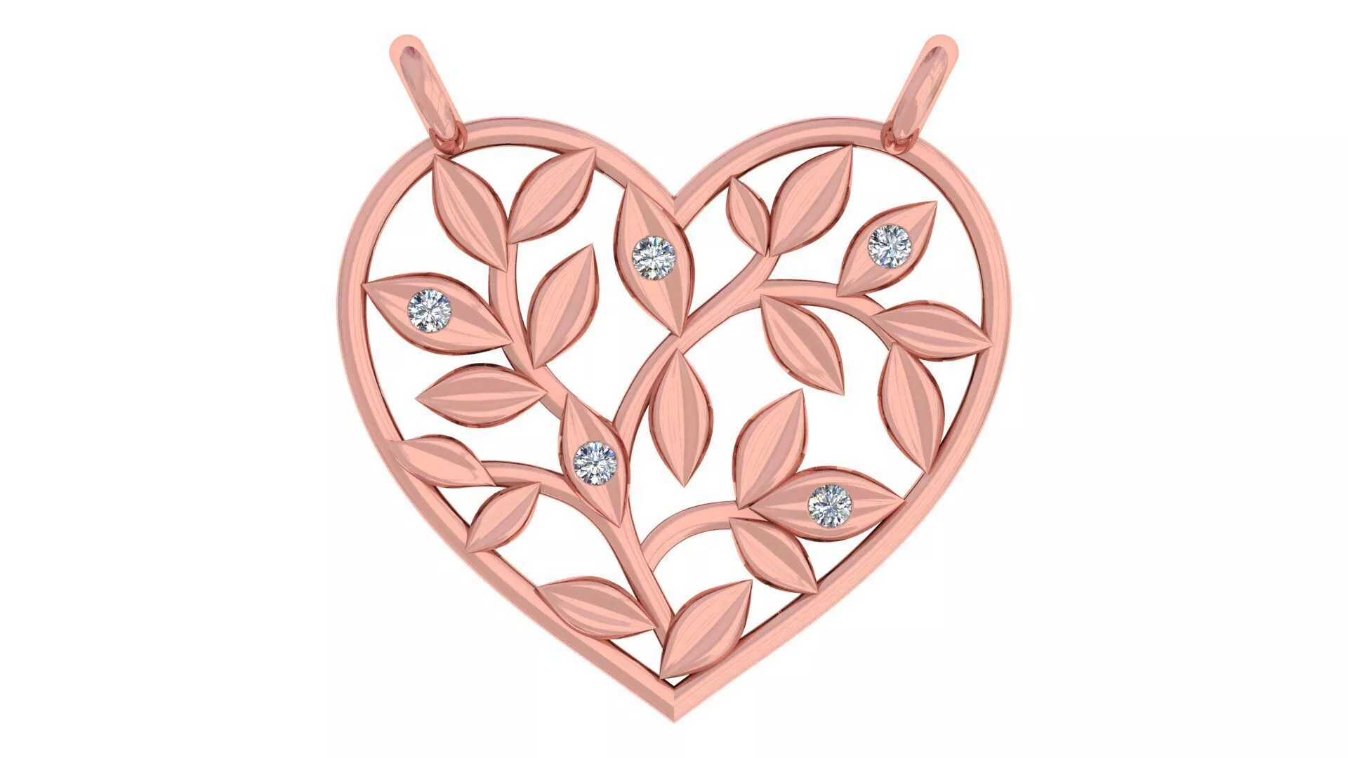 Heart Shape Tree Pendent 3D print model