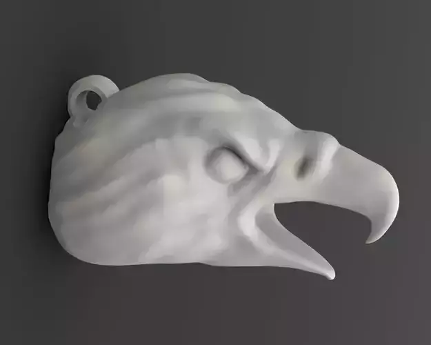 Eagle head keychain 3D print model