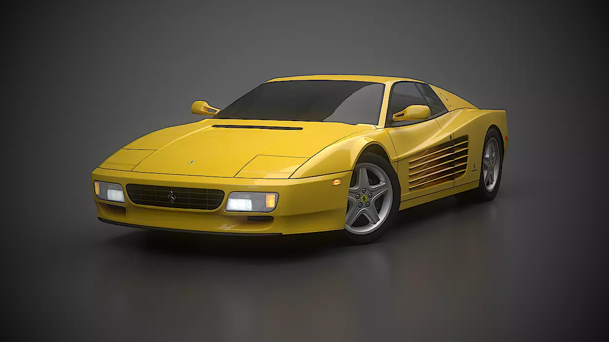 1992 Ferrari 512 TR Low-poly 3D model