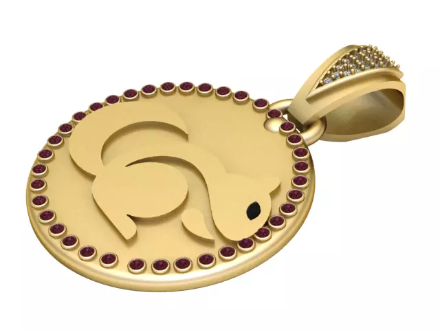 Stylized Ganesha Silhouette Medallion 3D Printable 3D print model