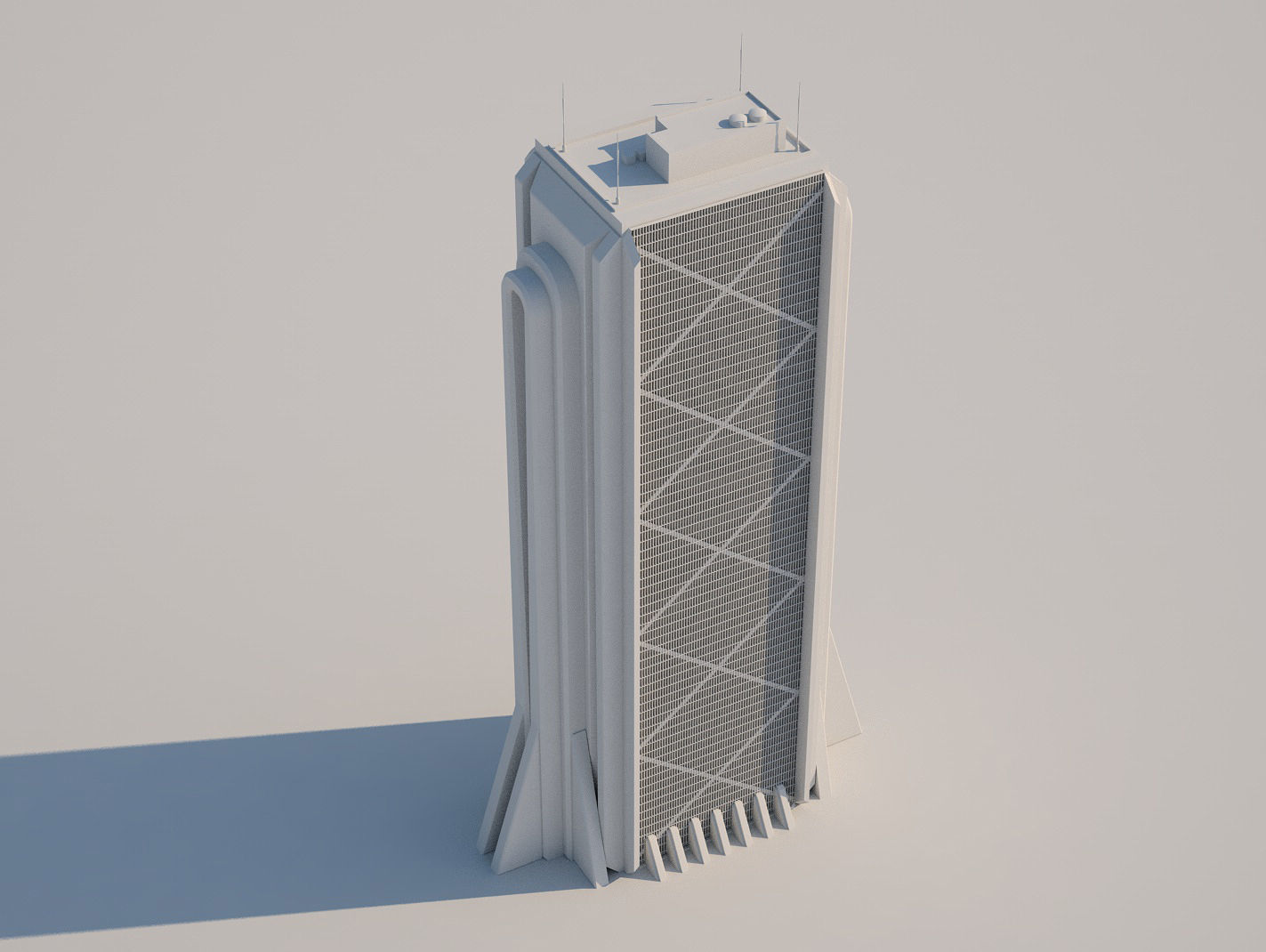 Futuristic Buildings Pack 3D model_33