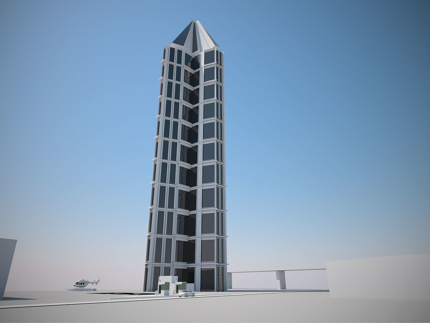 Futuristic Buildings Pack 3D model_66