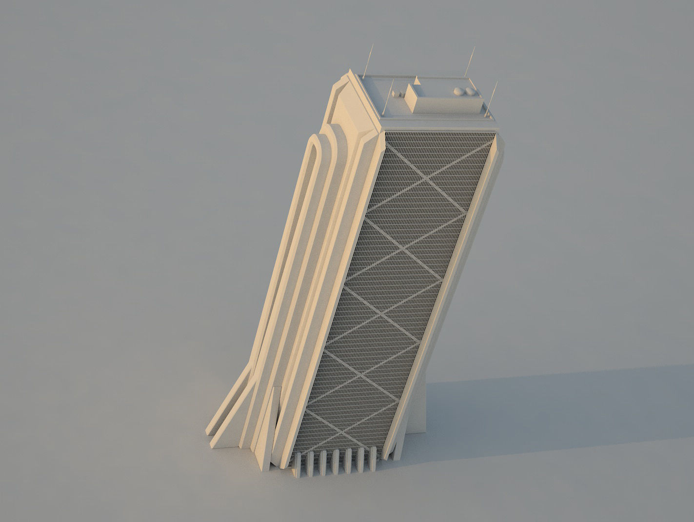 Futuristic Buildings Pack 3D model_36