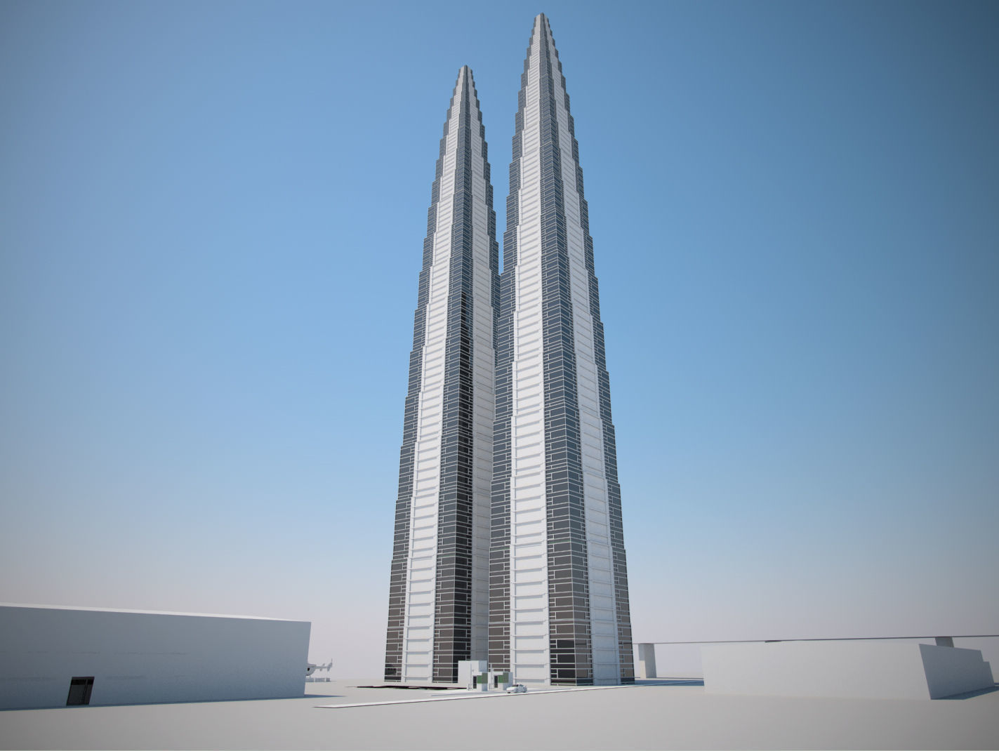 Futuristic Buildings Pack 3D model_61