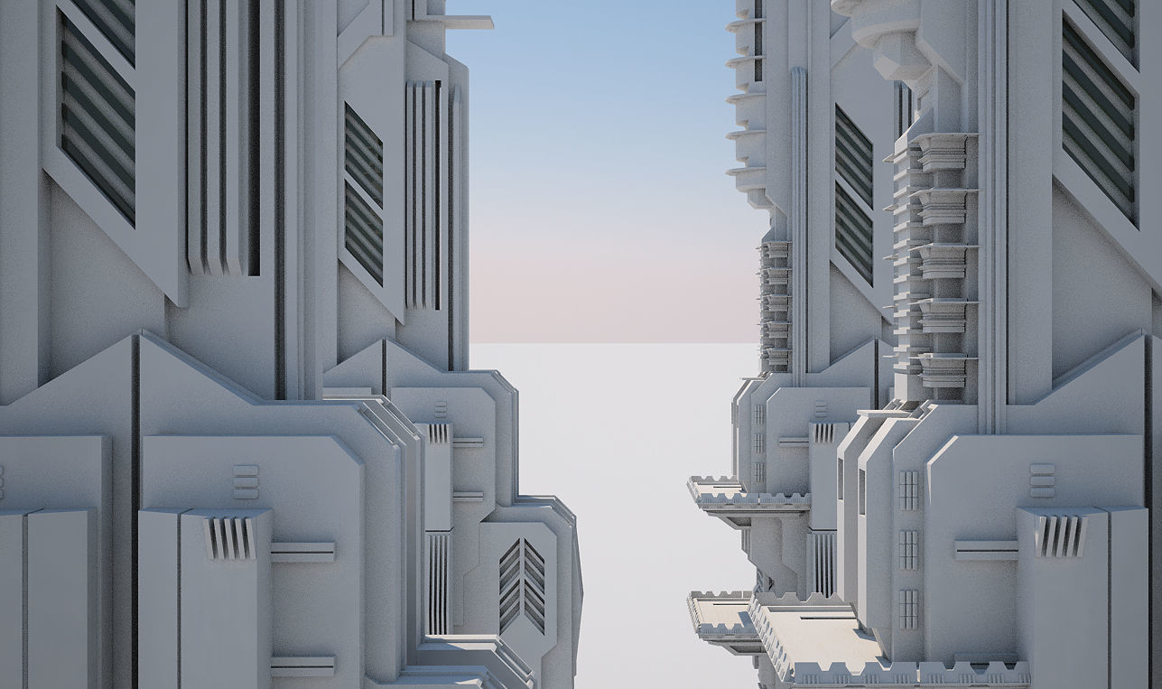 Futuristic Buildings Pack 3D model_82