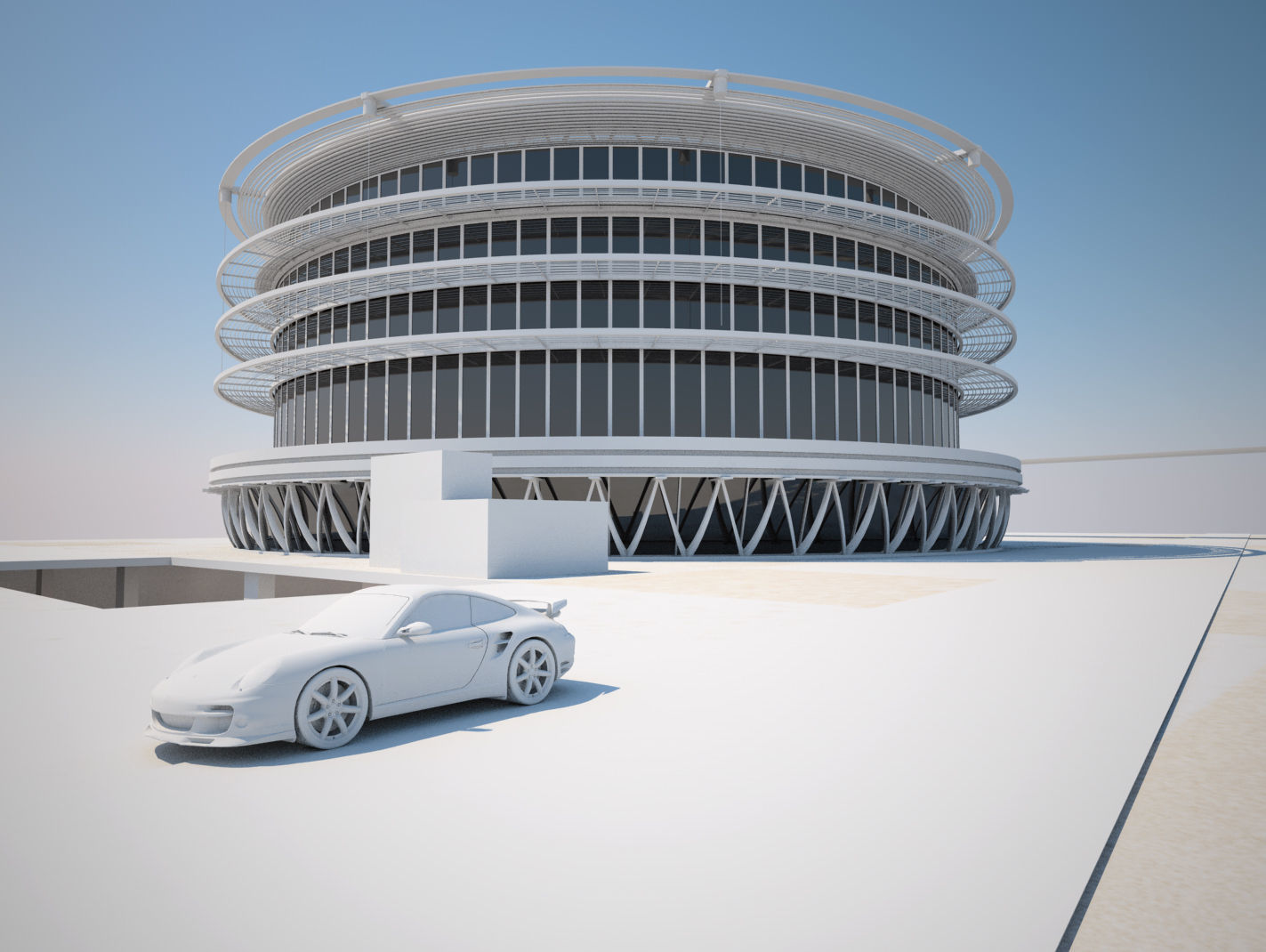 Futuristic Buildings Pack 3D model_54