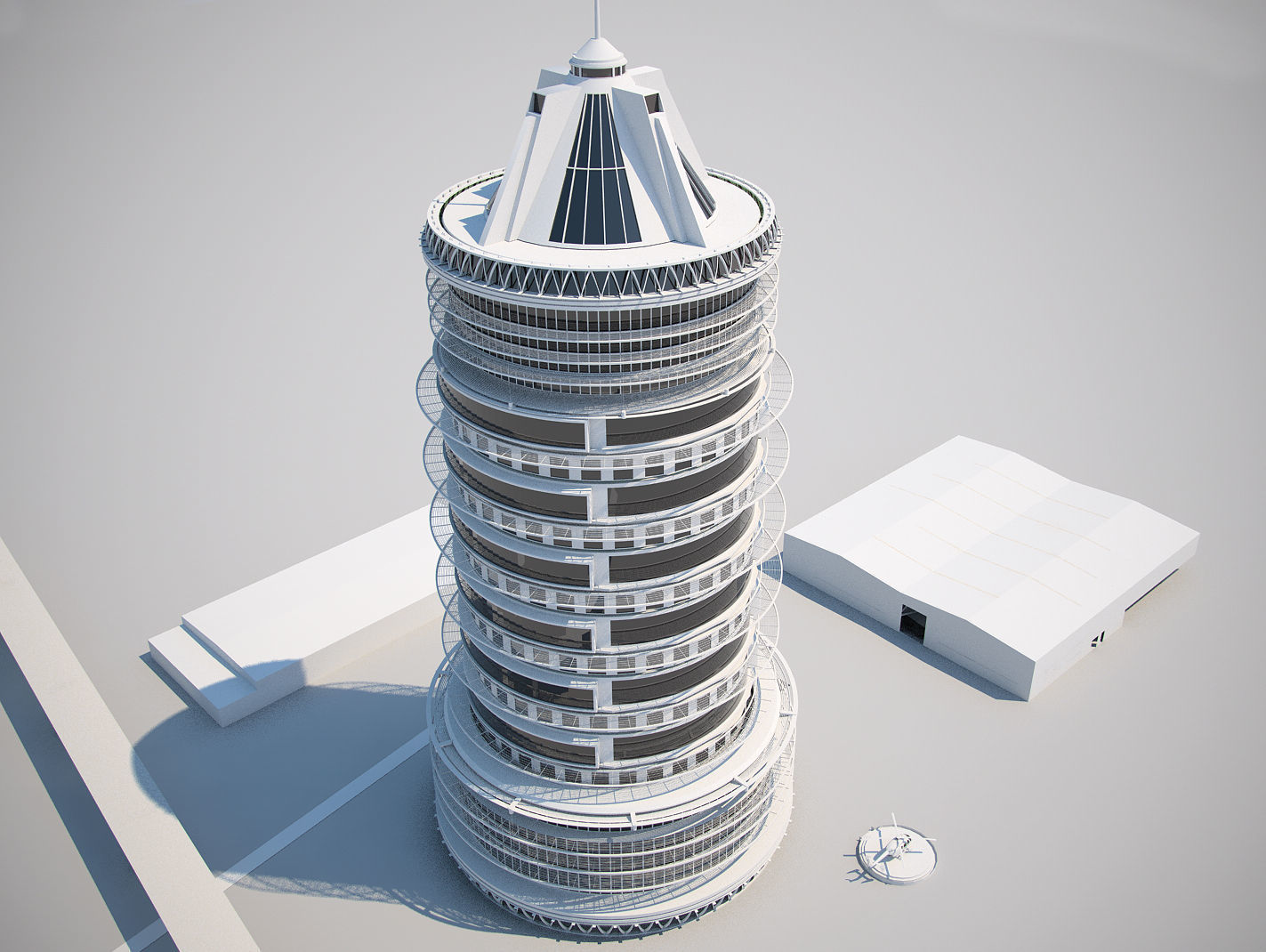Futuristic Buildings Pack 3D model_64