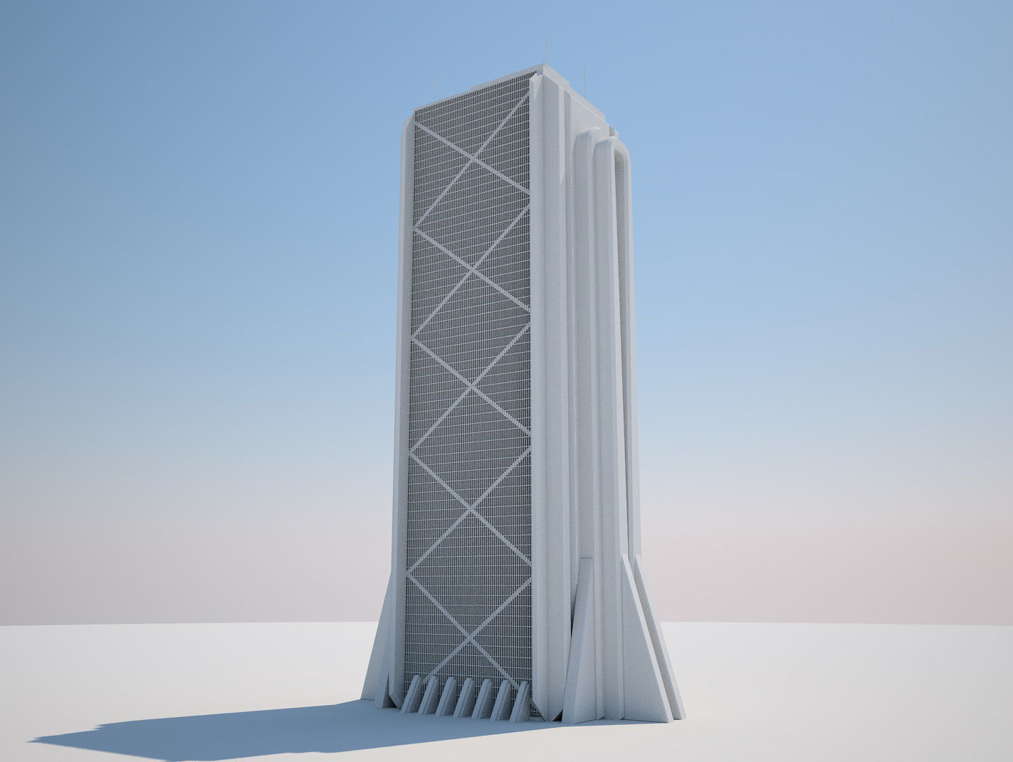 Futuristic Buildings Pack 3D model_34