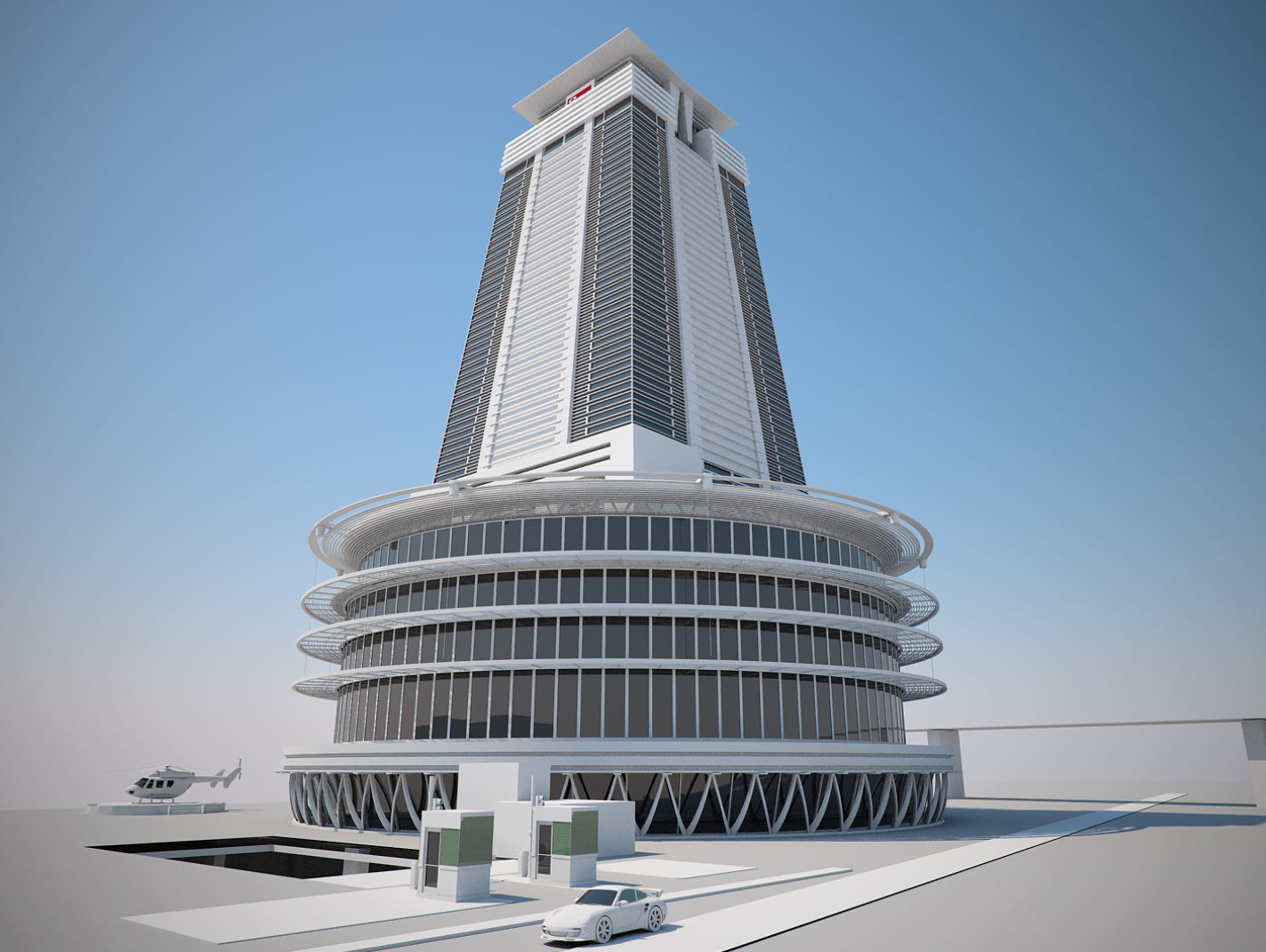 Futuristic Buildings Pack 3D model_55