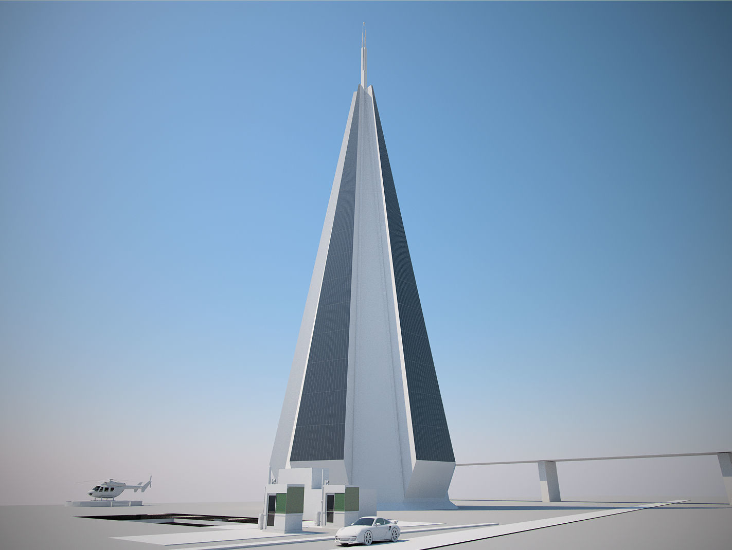 Futuristic Buildings Pack 3D model_68