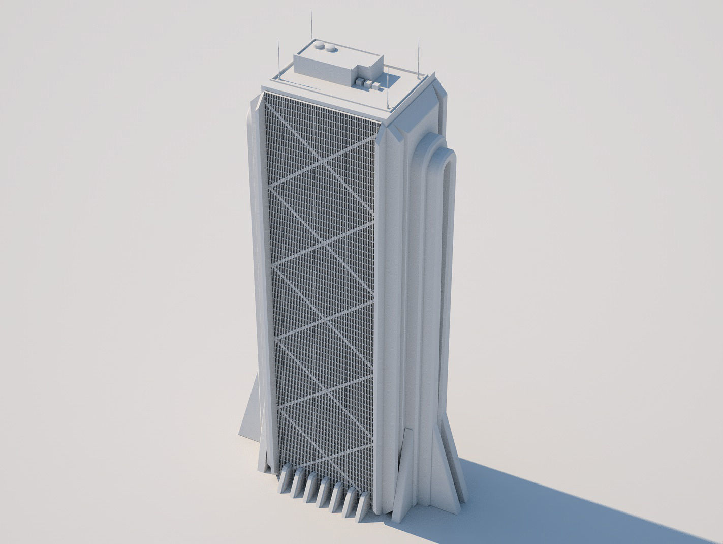 Futuristic Buildings Pack 3D model_32