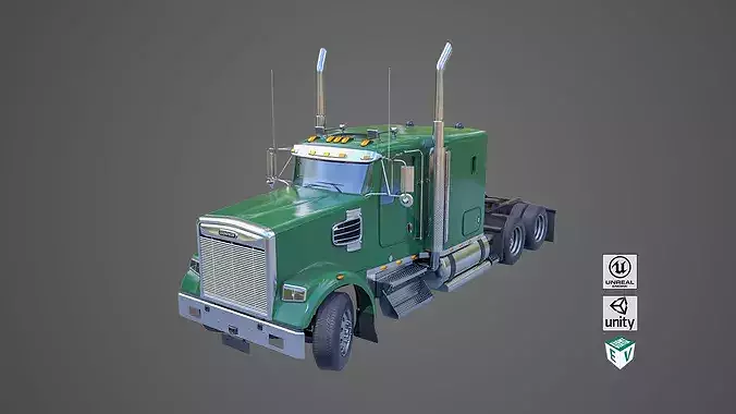 Heavy Truck Chassis 07 Generic Green All PBR Unity UE Textures